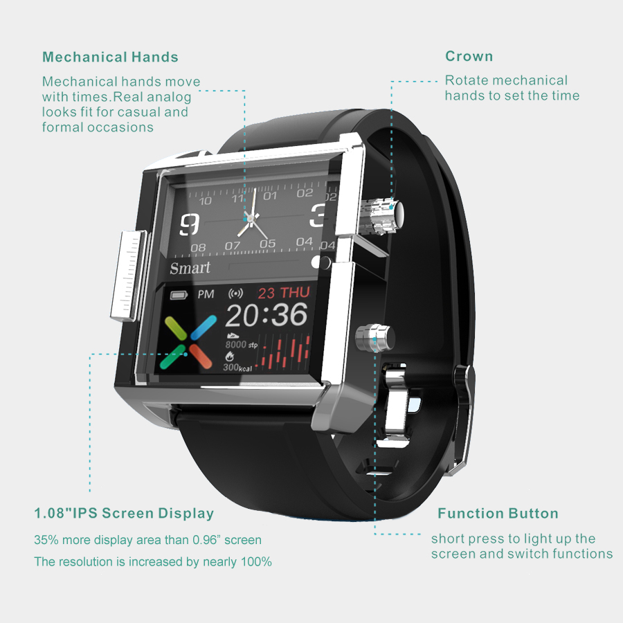 Đồng hồ thông minh T9 Hybrid,  - đánh giá và giá Smartwatch Custom