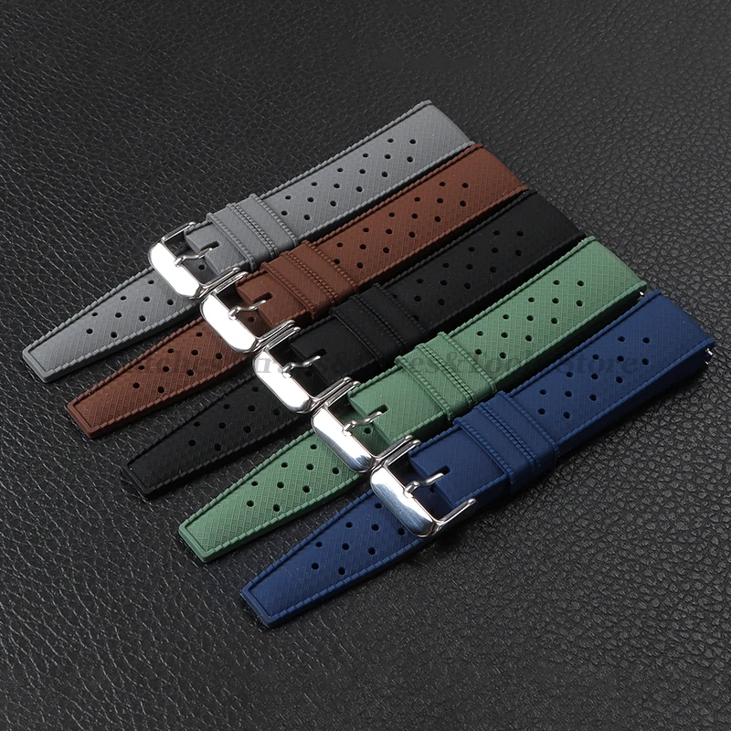 Dây đeo đồng hồ silicon Tropic - đánh giá và giá Fossil Smartwatch Accessories