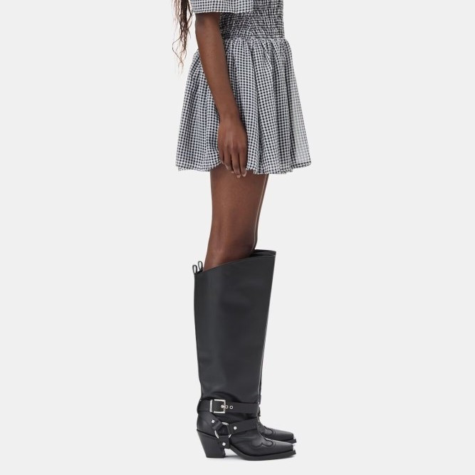 Women's Black Leather Knee Hig - đánh giá và giá Leather Classic Strap