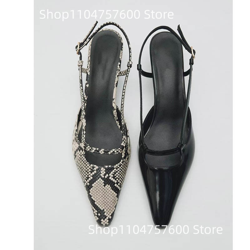 Women's Slingback Pointed Toe  - đánh giá và giá Leather Classic Strap